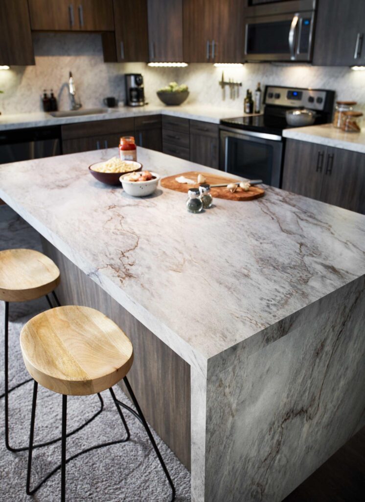 Modern granite kitchen countertop installation in Gilbert AZ