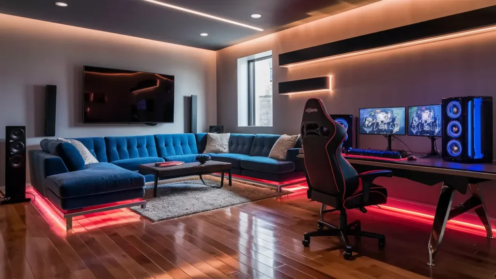 Modern quartz entertainment room countertop installation in Gilbert AZ