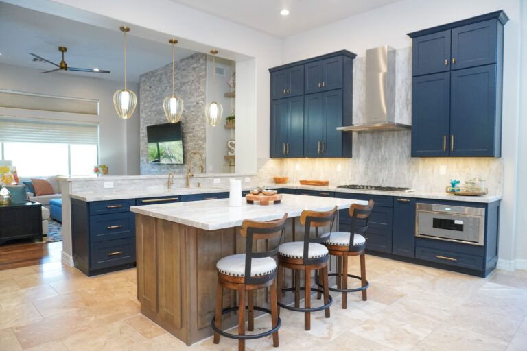 Modern stone kitchen countertop installation in Gilbert AZ